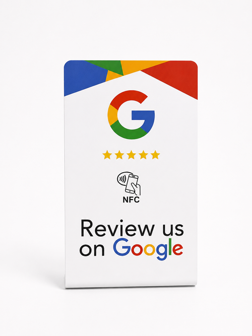 Expositor NFC para Reseñas en Google