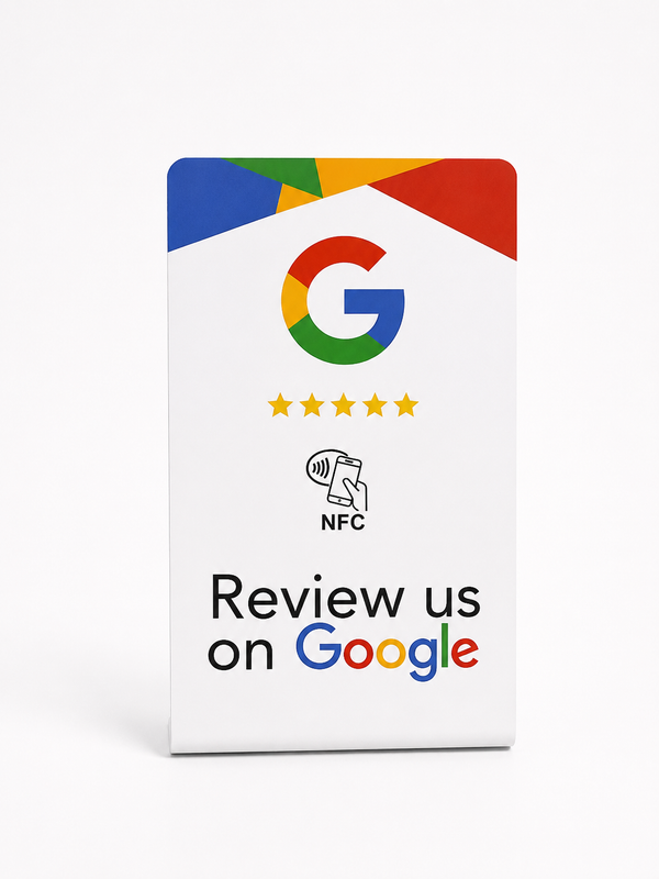 Expositor NFC para Reseñas en Google