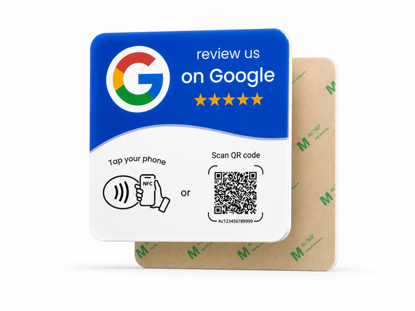 Placa adhesiva de Reseñas NFC